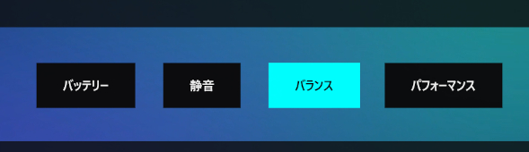 パフォーマンスの設定