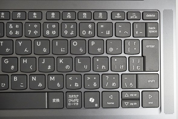 Ideapad Slim 3 Gen 10 14型AMDのキーボード右半分