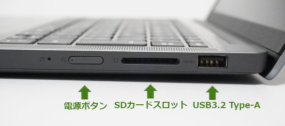 Ideapad Slim 3 Gen 10 14型AMDの右側面のポート